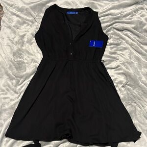 Apt. 9 Elegant Black Button-Front Mini Dress